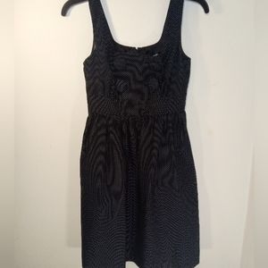 Banana Republic Black & With Polka Dot Dress Size 0